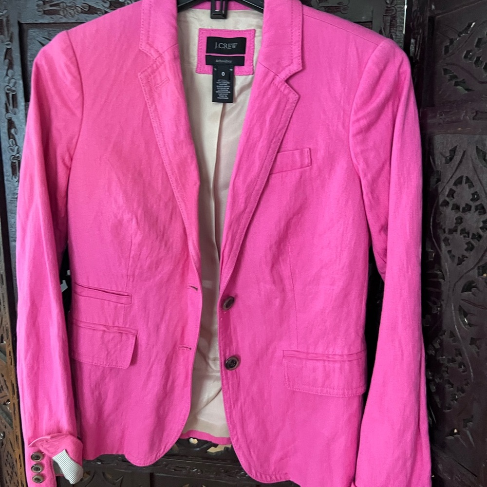 J. Crew Pink Blazer Lightweight Tailored Jacket